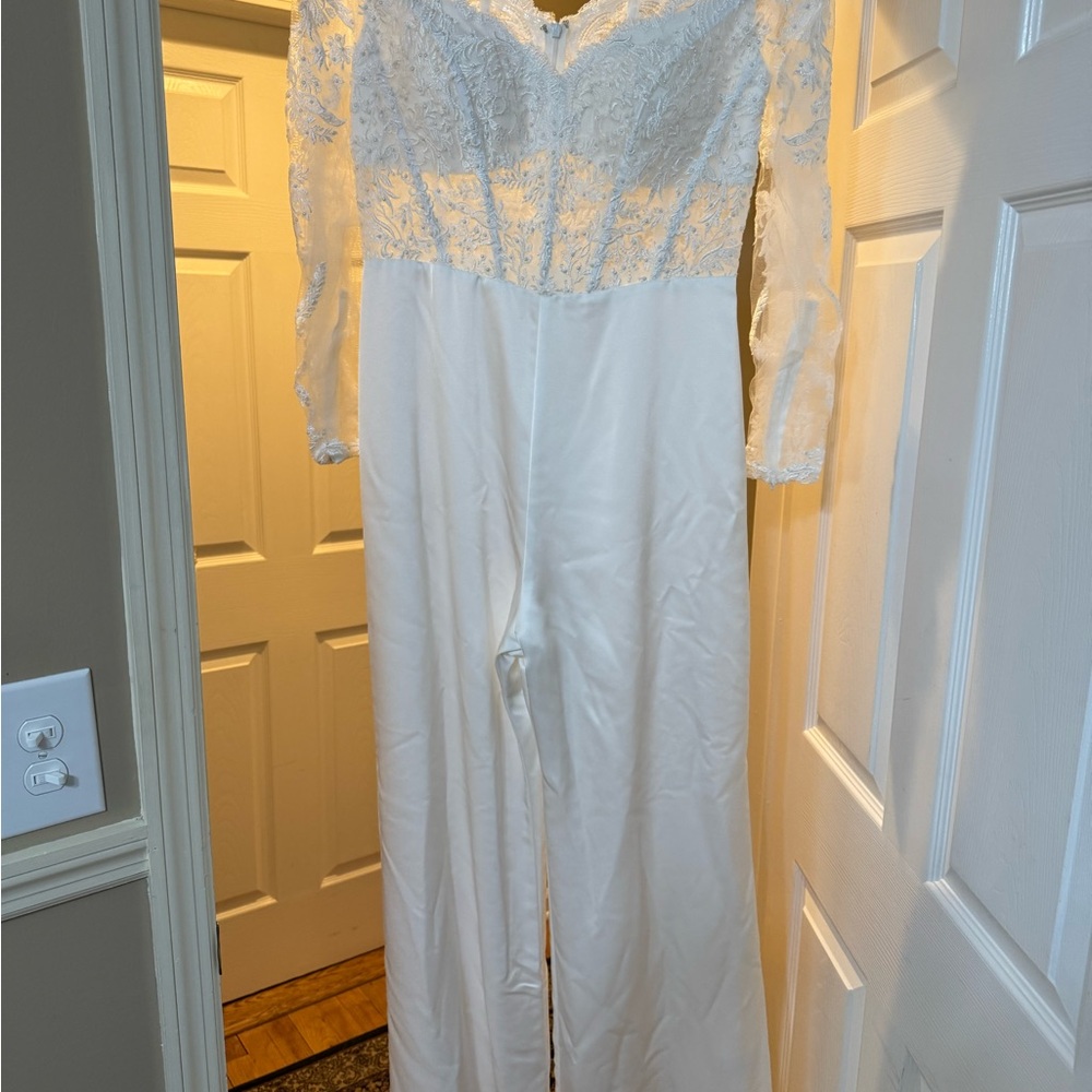 Elegant White Lace Jumpsuit